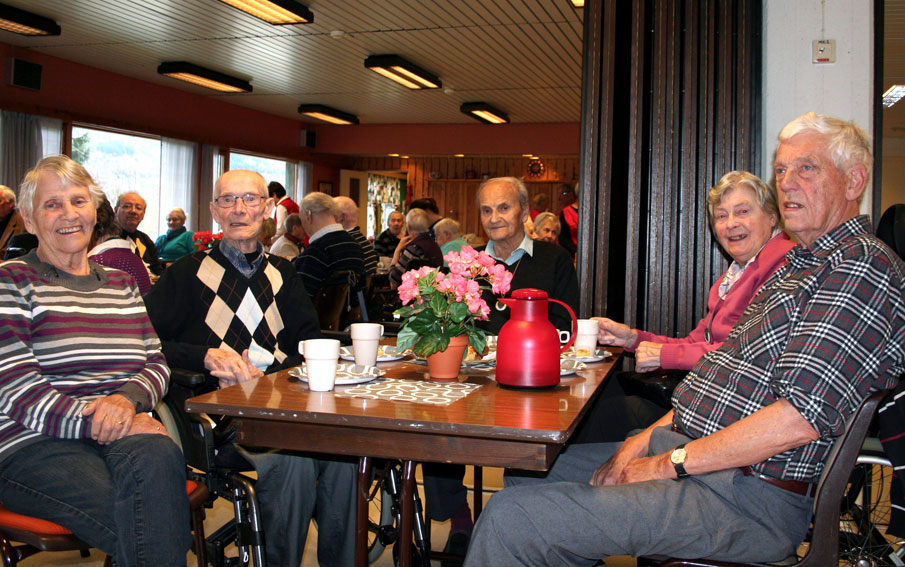 Frå ventre: Ragnhild Bjørneseth Welle, Lewis Welle, Jostein Drabløs, Olfrid Aursnes og Per Arne Aursnes. (Foto: Hanne Suorza)